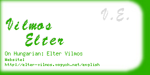 vilmos elter business card